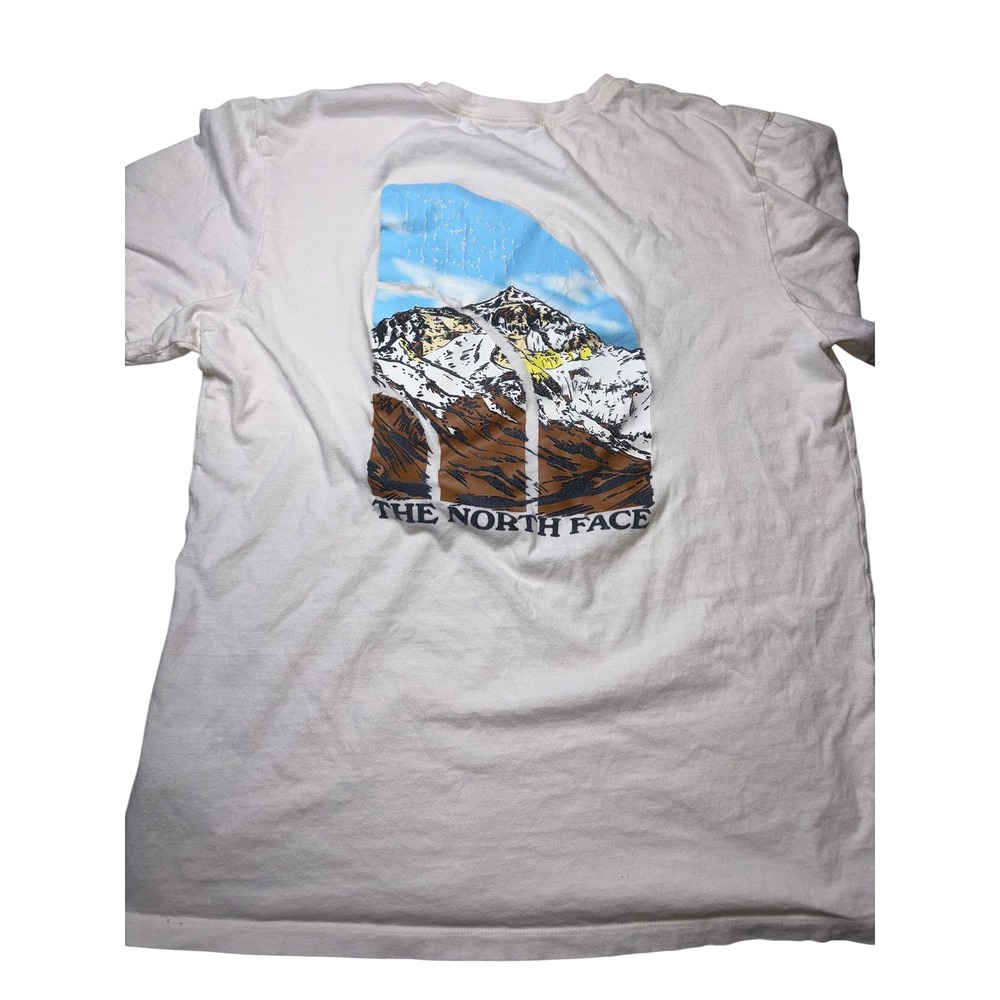 The North Face Mens White Mountain Graphic T-Shirt Large Short‎ Sleeve Crew Neck